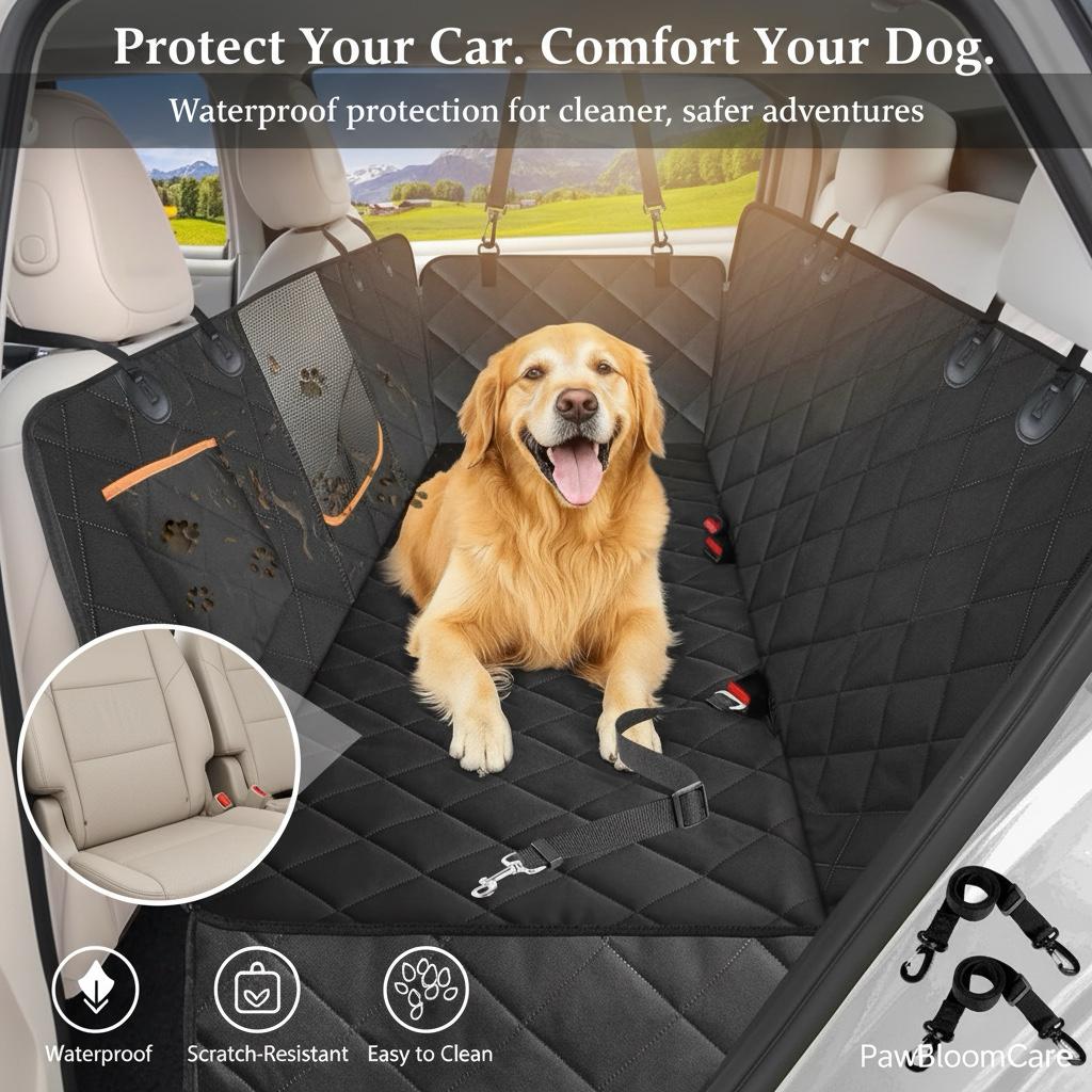 Travel gear for dogs including car seat covers