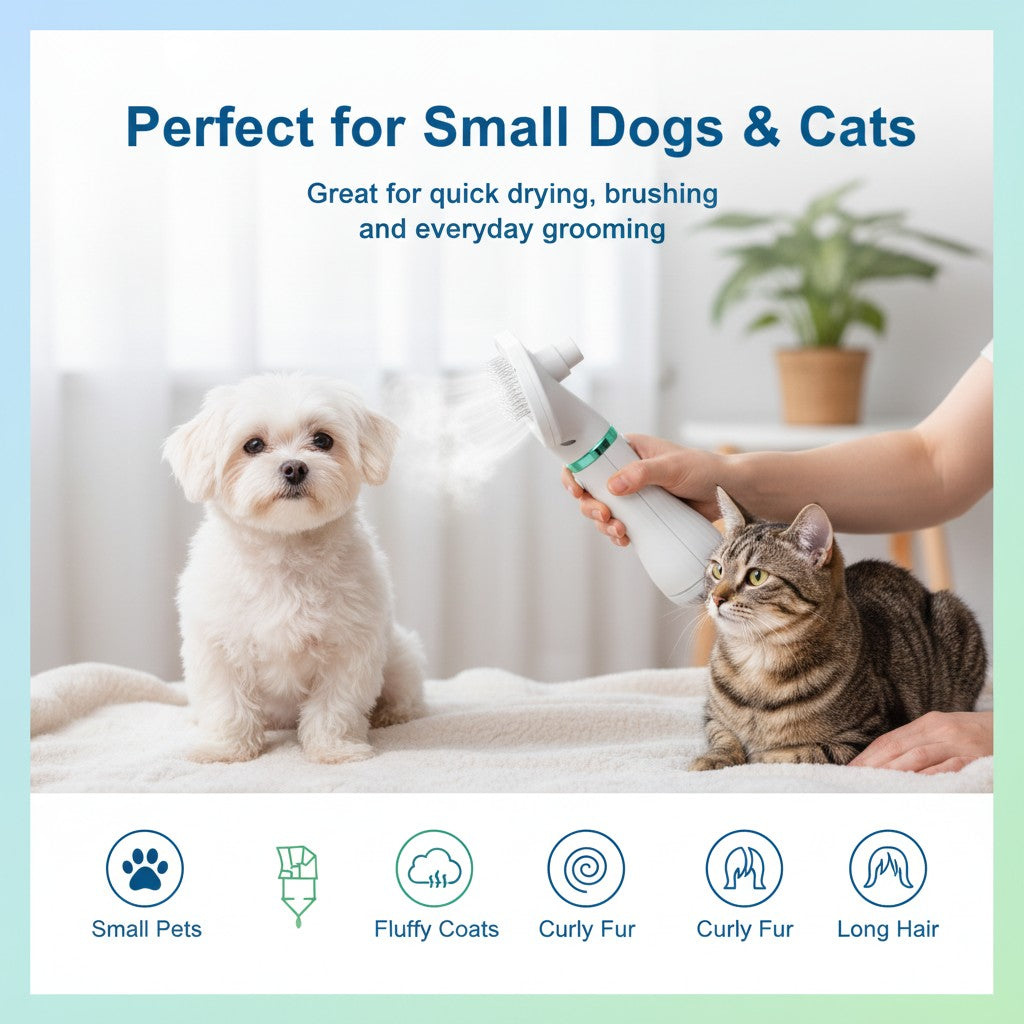 2-in-1 Pet Hair Dryer & Brush