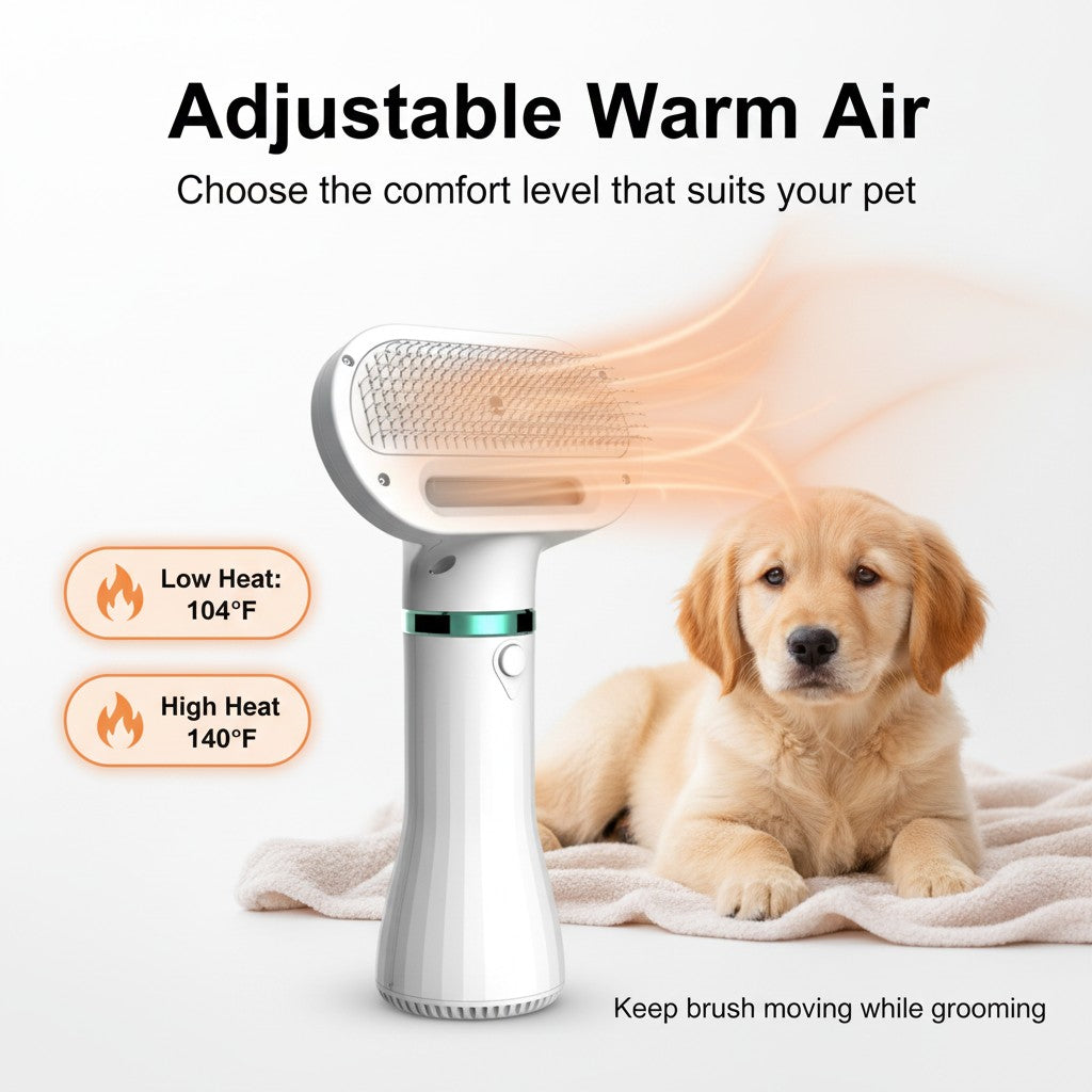 2-in-1 Pet Hair Dryer & Brush