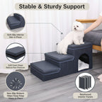 Foldable Pet Stairs with Storage – Cat & Dog Steps
