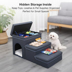 Foldable Pet Stairs with Storage – Cat & Dog Steps