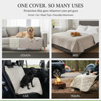 Waterproof pet couch cover protecting a sofa