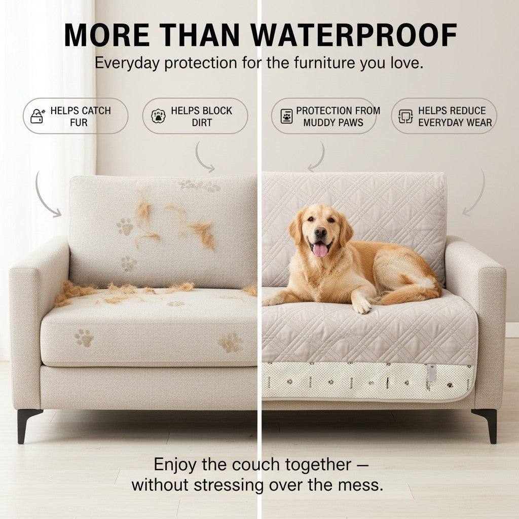 Couch cover shown in six colour options