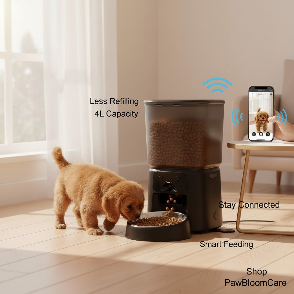 Wide-angle view of the feeding area from the built-in camera