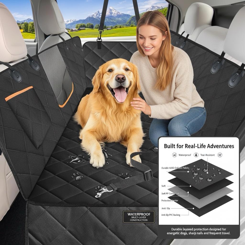 PawBloomCare™ Waterproof Dog Car Seat Cover