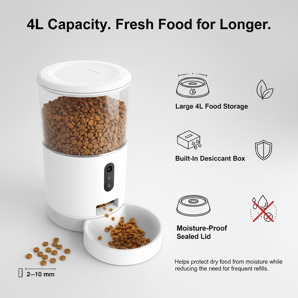 Smart Wifi Video Version Of Small One Pet Automatic Feeder Timing And Quantitative