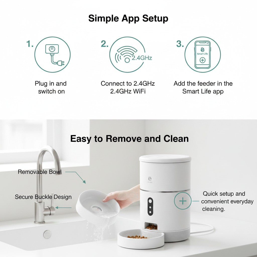 Smart Wifi Video Version Of Small One Pet Automatic Feeder Timing And Quantitative