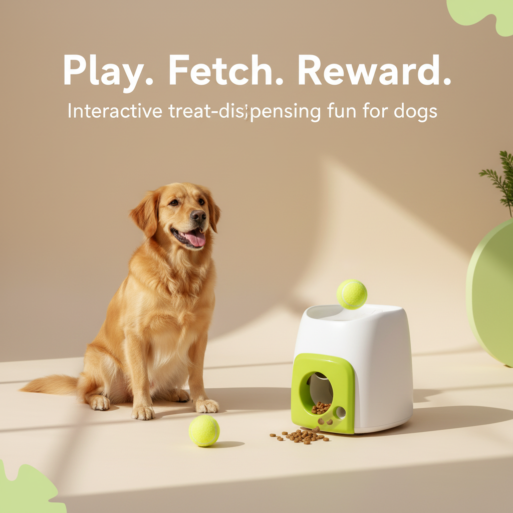 Treat-Dispensing Ball Launcher for Dogs