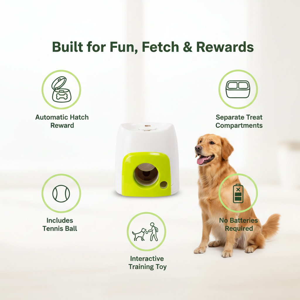 Treat-Dispensing Ball Launcher for Dogs