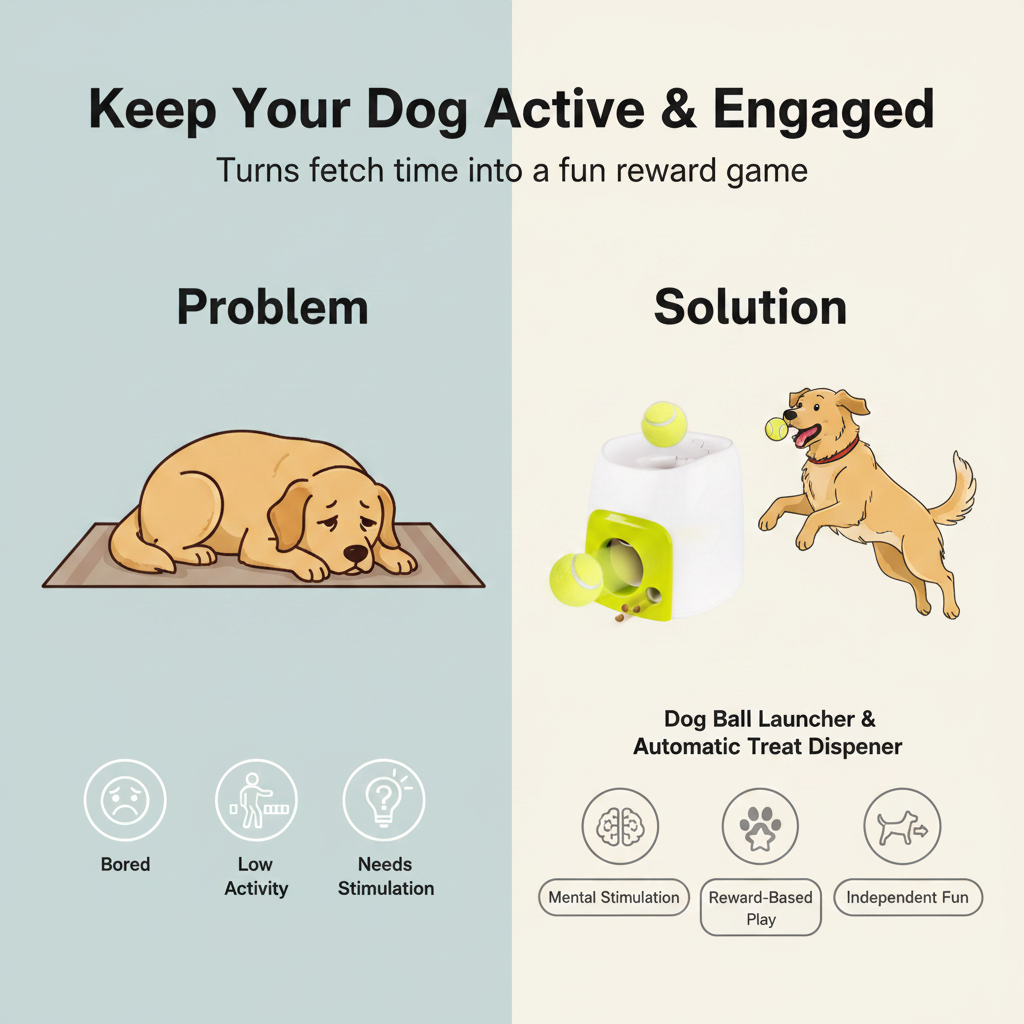 Treat-Dispensing Ball Launcher for Dogs